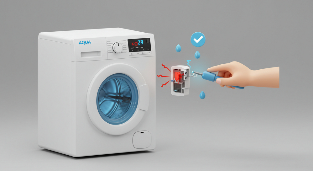 Máy giặt Aqua báo lỗi EA và cách khắc phục hiệu quả 2 Hướng dẫn chi tiết các bước kiểm tra và tự khắc phục lỗi EA