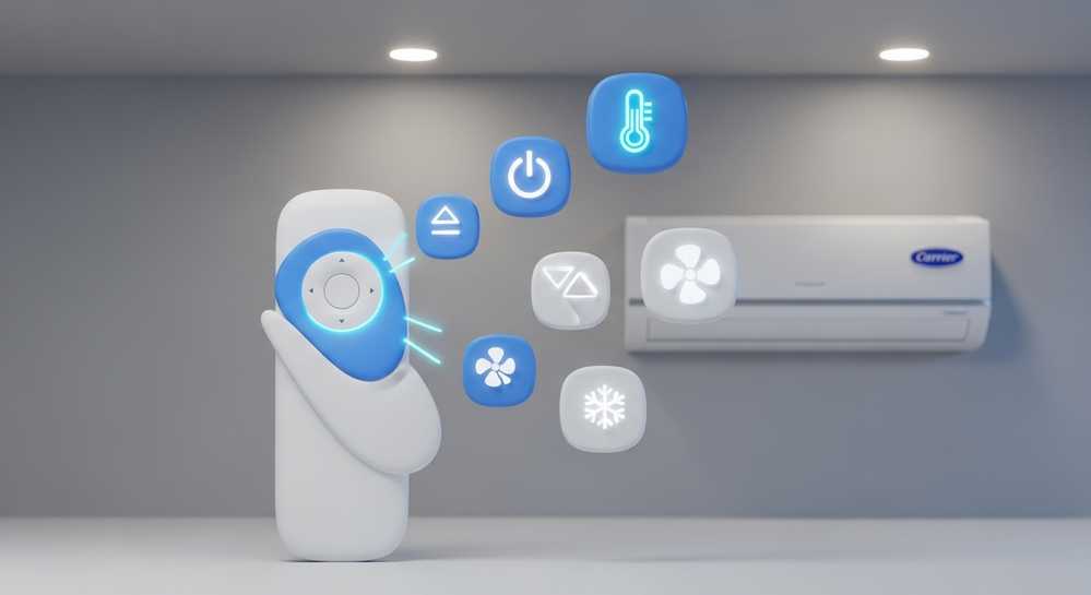 Hướng dẫn sử dụng máy điều hòa carrier hiệu quả và tiết kiệm điện 1 Làm quen với các nút chức năng trên điều khiển từ xa