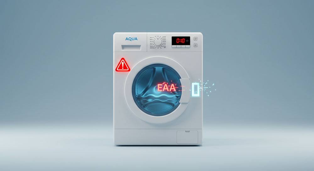 Máy giặt Aqua báo lỗi EA và cách khắc phục hiệu quả 1 Lỗi EA trên máy giặt Aqua là gì?