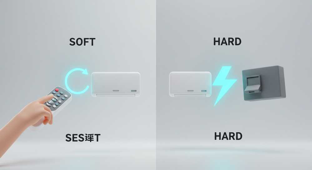 Hướng dẫn chi tiết cách reset máy lạnh TCL tại nhà hiệu quả 2 Phân biệt giữa hard reset và soft reset trên điều hòa