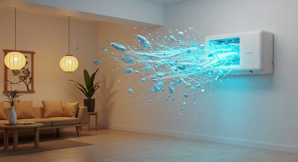 Tại sao nên mua máy lạnh Panasonic UBKH-8 cho gia đình bạn 3 Làm lạnh nhanh tức thì với chế độ Powerful