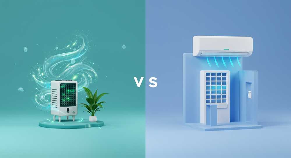 Nên mua quạt điều hòa hay máy lạnh để giải nhiệt mùa nóng 2 So sánh hiệu quả làm mát và phạm vi sử dụng