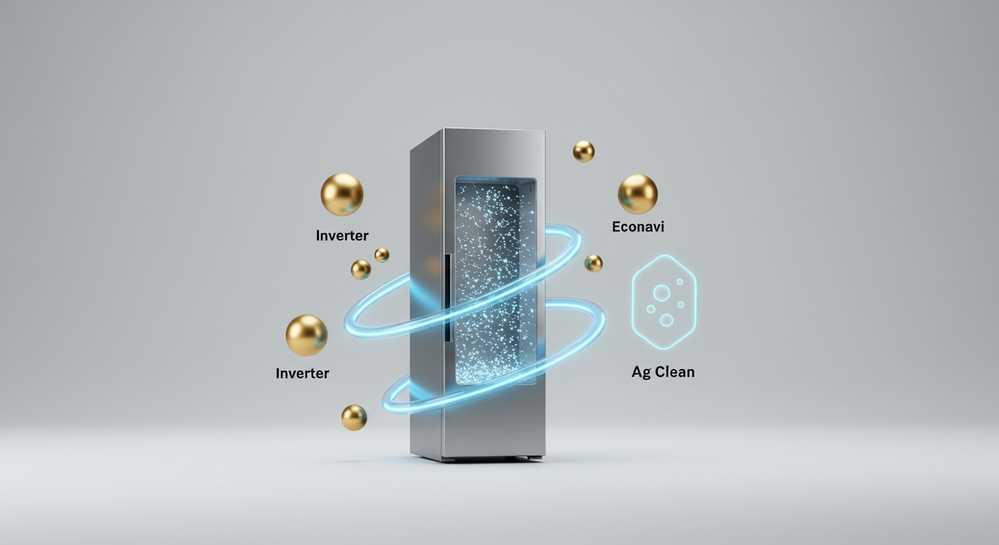 Đánh giá tủ lạnh Panasonic Inverter 234 lít NR-TV261BPKV chi tiết 1 Phân tích bộ ba công nghệ cốt lõi Inverter Econavi và Ag Clean